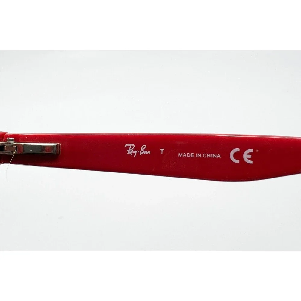 Ray-Ban RB1535 3573 Kids Eyeglasses Frames Black Red Rectangular 48-16-130 9192